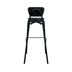 Chaise haute 4 pieds Mahaut - PEHD 100 % recyclé - piétement époxy