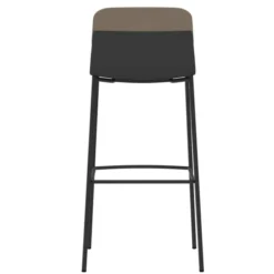Chaise haute 4 pieds métal Klik - assise tissu - dossier polypropylène - hauteur d'assise 77,5 cm