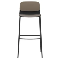Chaise haute 4 pieds métal Klik - assise tissu - dossier polypropylène - hauteur d'assise 77,5 cm