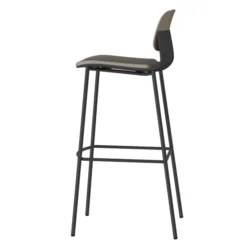 Chaise haute 4 pieds métal Klik - assise tissu - dossier polypropylène - hauteur d'assise 77,5 cm