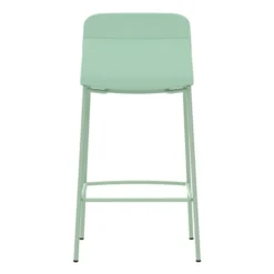 Chaise haute 4 pieds métal Klik - assise tissu - dossier polypropylène - hauteur d'assise 64,5 cm