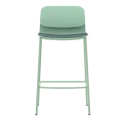 Chaise haute 4 pieds métal Klik - assise tissu - dossier polypropylène - hauteur d'assise 64,5 cm