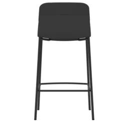 Chaise haute 4 pieds métal Klik - assise textile enduit - dossier polypropylène - hauteur d'assise 64,5 cm
