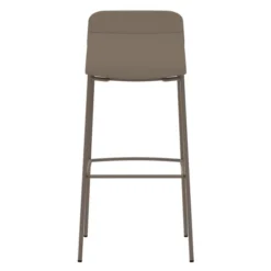 Chaise haute 4 pieds métal Klik - assise textile enduit - dossier polypropylène - hauteur d'assise 77,5 cm