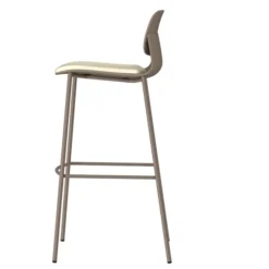 Chaise haute 4 pieds métal Klik - assise textile enduit - dossier polypropylène - hauteur d'assise 77,5 cm