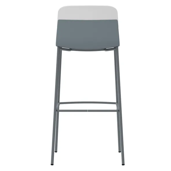 Chaise haute 4 pieds métal Klik - polypropylène - hauteur d'assise 76 cm