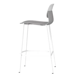 Chaise haute 4 pieds métal Klik - polypropylène - hauteur d'assise 63 cm
