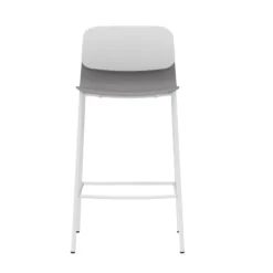Chaise haute 4 pieds métal Klik - polypropylène - hauteur d'assise 63 cm