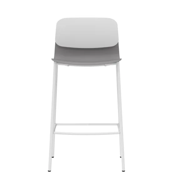 Chaise haute 4 pieds métal Klik - polypropylène - hauteur d'assise 63 cm