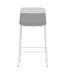 Chaise haute 4 pieds métal Klik - polypropylène - hauteur d'assise 63 cm