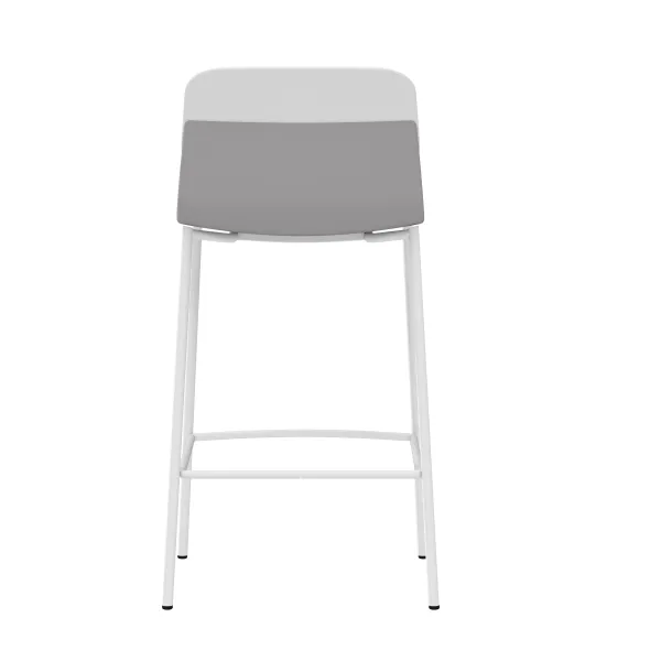 Chaise haute 4 pieds métal Klik - polypropylène - hauteur d'assise 63 cm
