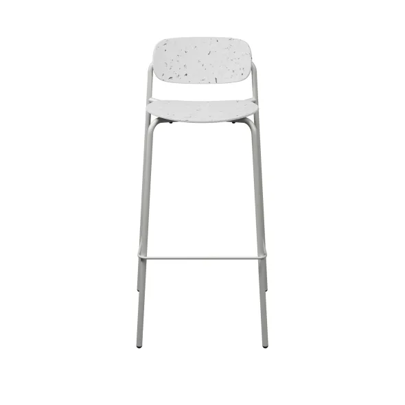 Chaise haute 4 pieds Uso - Plastique PEHD 100 % recyclé - piétement époxy