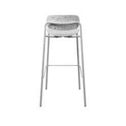 Chaise haute 4 pieds Uso - Plastique PEHD 100 % recyclé - piétement époxy