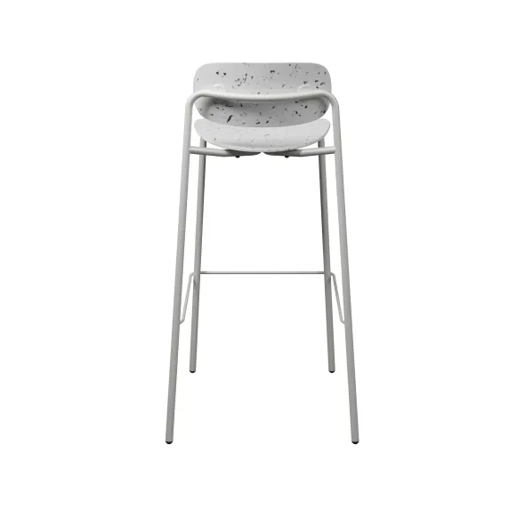 Chaise haute 4 pieds Uso - Plastique PEHD 100 % recyclé - piétement époxy
