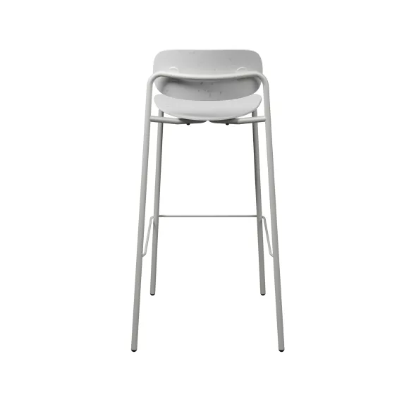 Chaise haute 4 pieds Uso - Plastique PEHD 100 % recyclé - piétement époxy