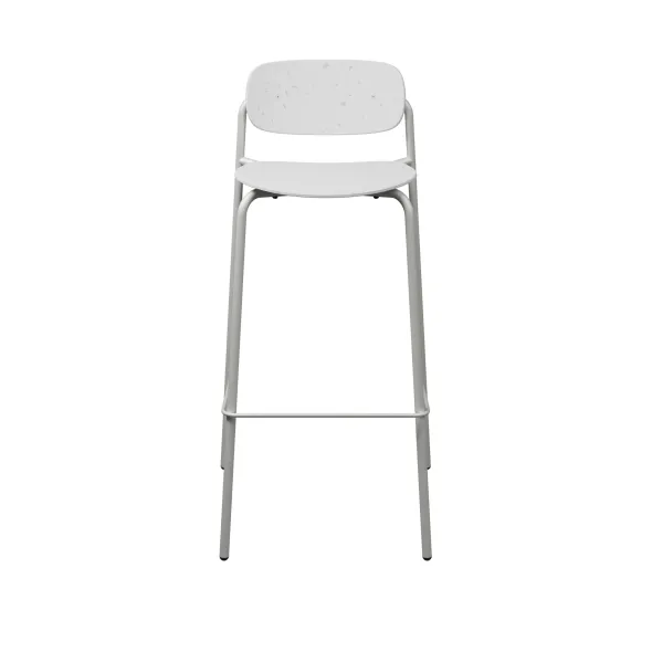 Chaise haute 4 pieds Uso - Plastique PEHD 100 % recyclé - piétement époxy