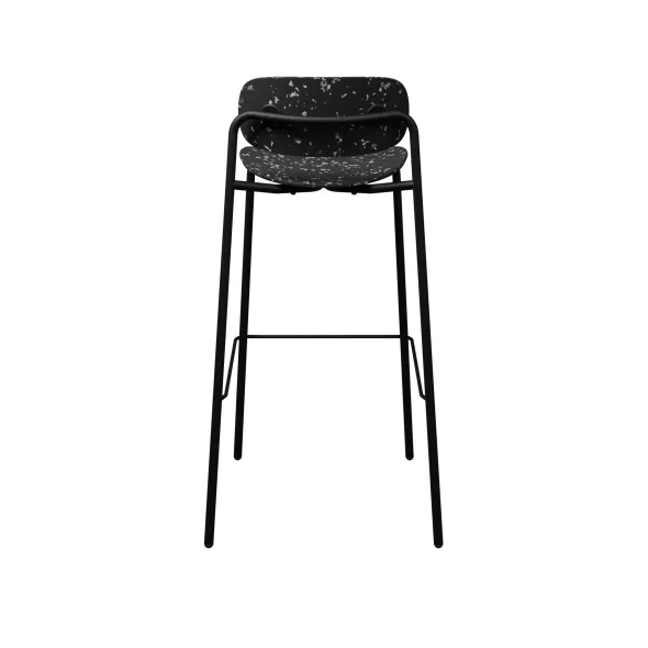 Chaise haute 4 pieds Uso - Plastique PEHD 100 % recyclé - piétement époxy