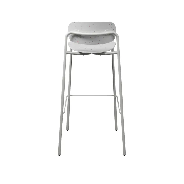 Chaise haute 4 pieds Uso - Plastique PEHD 100 % recyclé - piétement époxy
