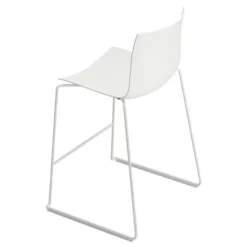 Chaise haute piétement traineau Catifa - coque polypropylène - piétement métallique - h. assise 64 cm