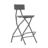 Chaise haute pliante Alvarstool - résine de synthèse - gris foncé - lot de 2