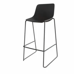 Chaise haute traineau Epure Cafet - coque plastique - piétement métallique