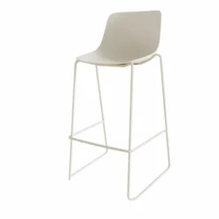 Chaise haute traineau Epure Cafet - coque plastique - piétement métallique