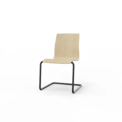 Chaise luge Trio Evolution - coque essence bois - piétement époxy -