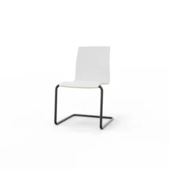 Chaise luge Trio Evolution - coque stratifiée blanc - piétement époxy