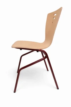 Chaise - mobilier réemployé Taille 6 - piétement Bordeaux - Lot de 48