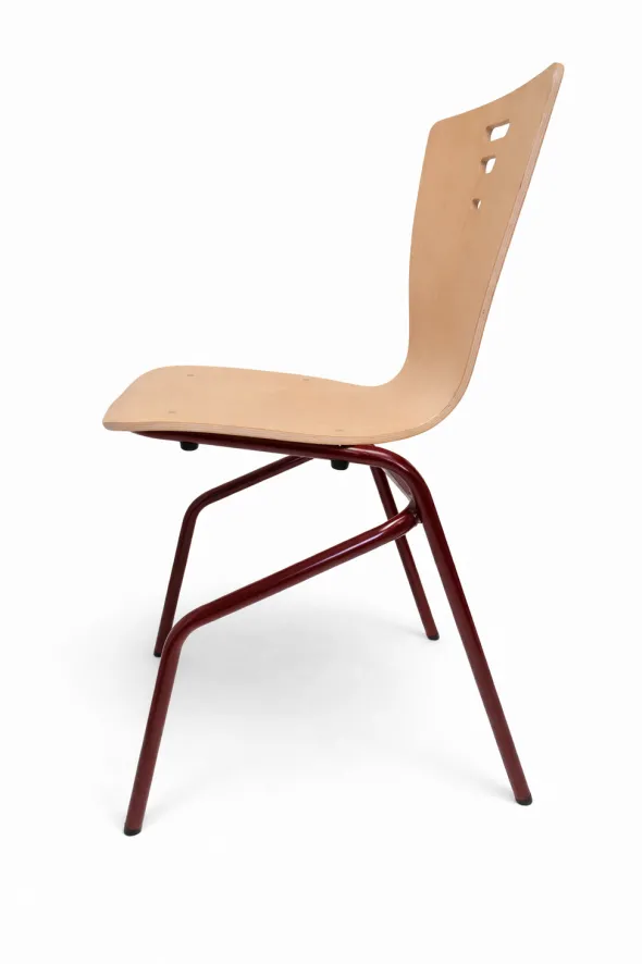 Chaise - mobilier réemployé Taille 6 - piétement Bordeaux - Lot de 48