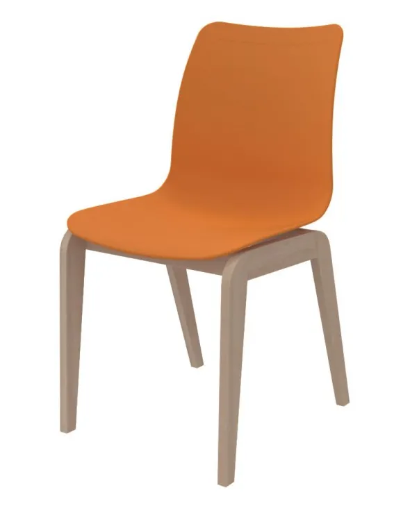 Chaise 4 pieds Adell - coque résine de synthèse