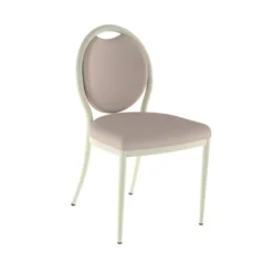 Chaise 4 pieds Aloe II - assise et dossier textile enduit piétement aluminium
