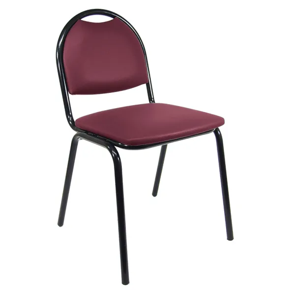 Chaise 4 pieds Arioso - textile enduit - piétement époxy - empilable - lot de 4
