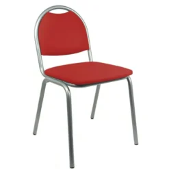Chaise 4 pieds Arioso - textile enduit - piétement époxy - empilable - lot de 4