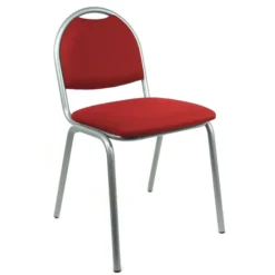 Chaise 4 pieds Arioso - tissu - piétement époxy - empilable - lot de 4