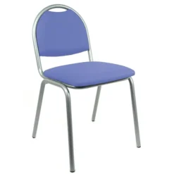 Chaise 4 pieds Arioso - tissu - piétement époxy - empilable - lot de 4