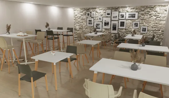 Chaise 4 pieds Arn - assise et dossier séparés - polypropylène - piétement bois
