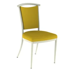 Chaise 4 pieds 550 - assise et dossier textile enduit - piétement aluminium