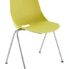 Chaise 4 pieds Bakea - polypropylène - piétement époxy - empilable - vert - lot de 4