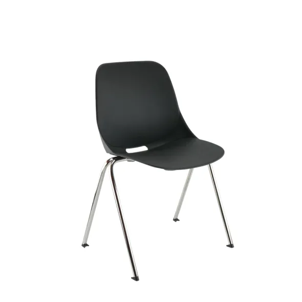 Chaise 4 pieds Bakea - polypropylène - piétement chrome - empilable - lot de 4