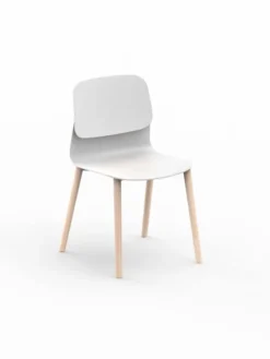 Chaise 4 pieds bois Klik - polypropylène