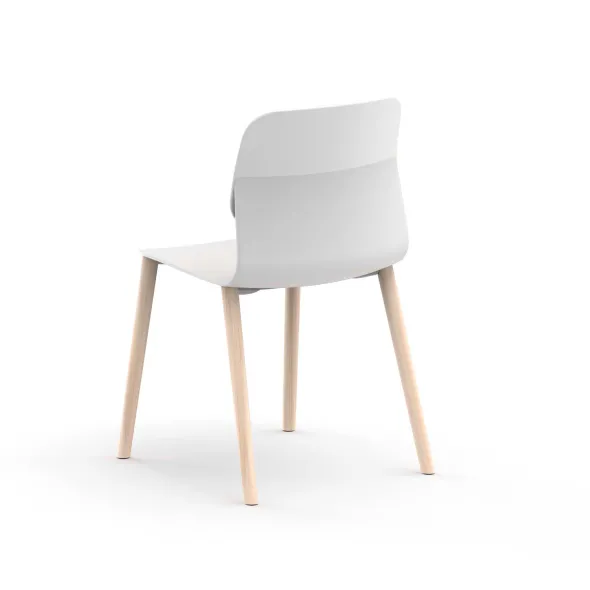 Chaise 4 pieds bois Klik - polypropylène