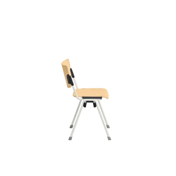 Chaise 4 pieds Campus - bois - piétement époxy - accrochable