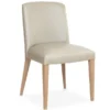Chaise 4 pieds Capucine - assise et dossier tissu enduit - structure hêtre massif