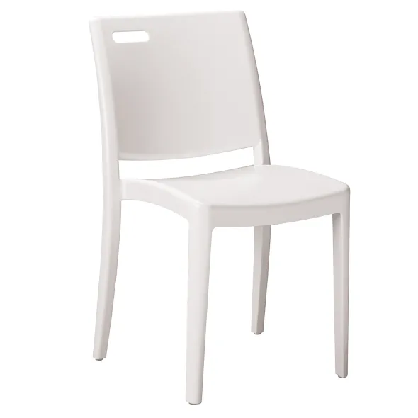 Chaise 4 pieds Clip - monobloc polypropylène - assise et dossier séparés - empilable - lot de 6