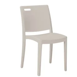 Chaise 4 pieds Clip - monobloc polypropylène - assise et dossier séparés - empilable - lot de 6