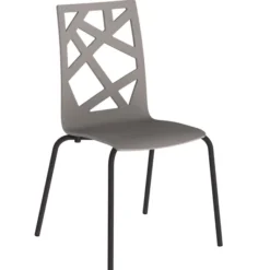 Chaise 4 pieds Cocoon avec motifs design - hêtre teinté piétement époxy - lot de 4
