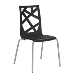 Chaise 4 pieds Cocoon avec motifs design - laquée - piétement époxy - lot de 4