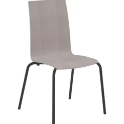 Chaise 4 pieds Cocoon - coque rectiligne hêtre teinté - piétement époxy - lot de 4