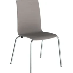 Chaise 4 pieds Cocoon - coque rectiligne hêtre teinté - piétement chrome - lot de 4